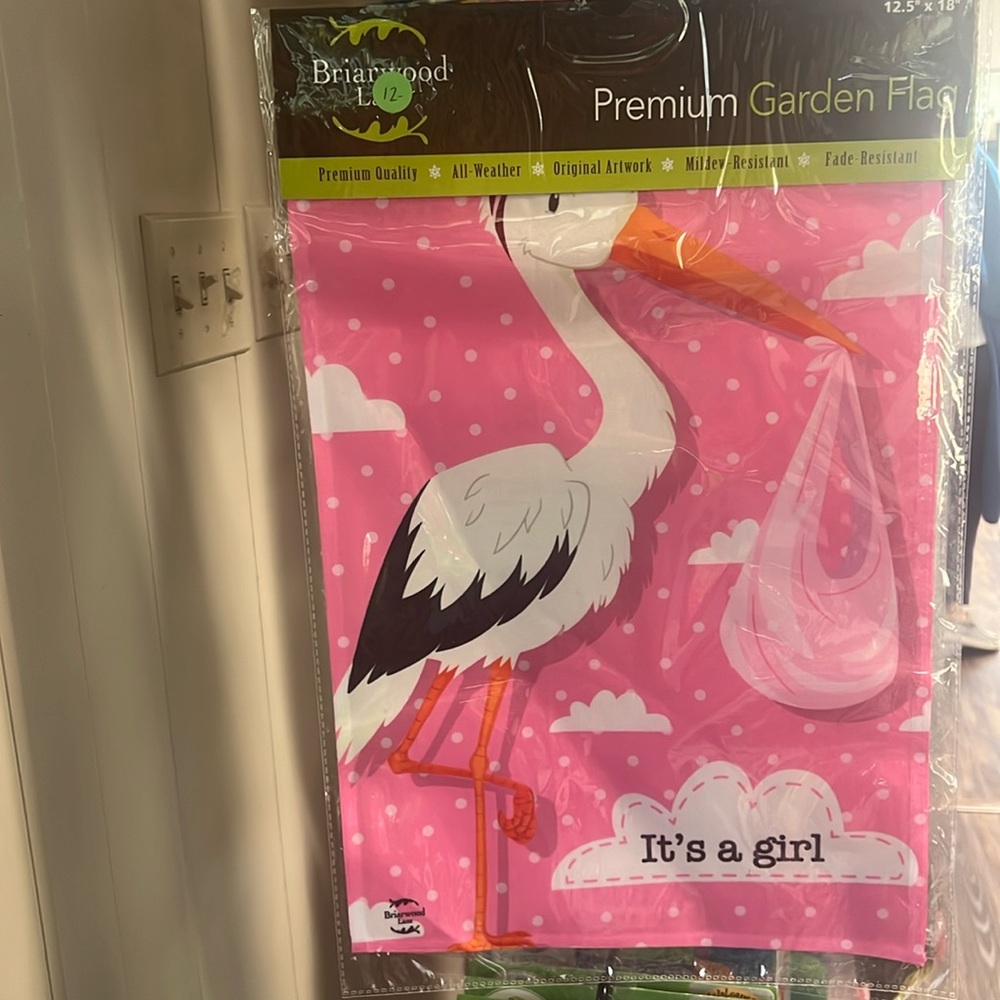 It’s a girl garden flag